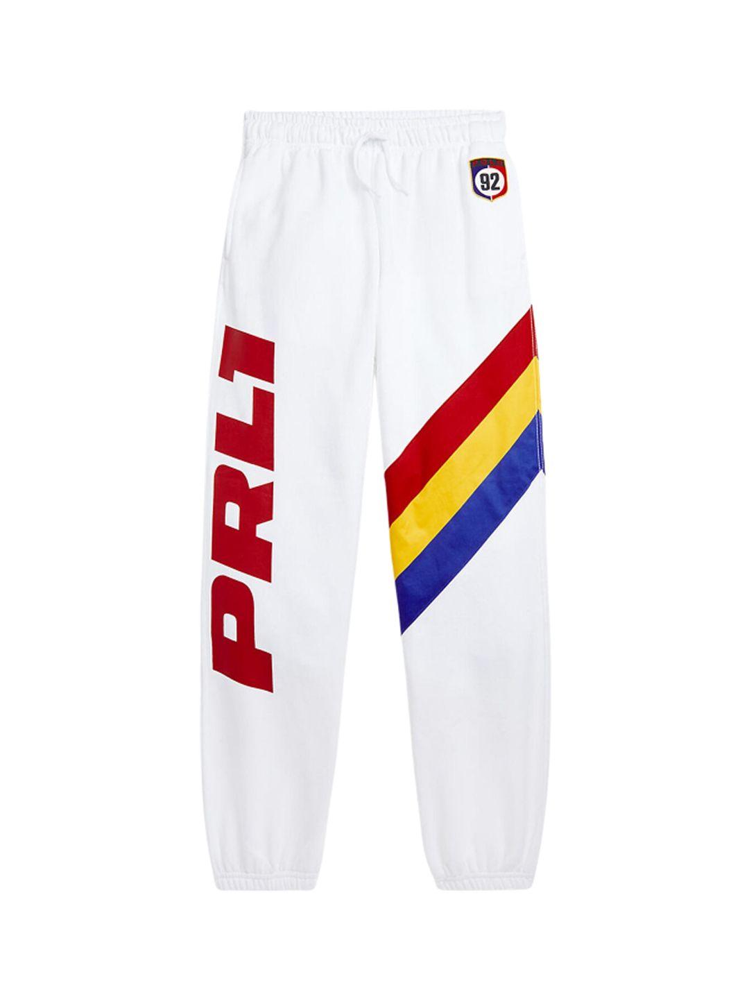 polo ralph lauren women white printed joggers