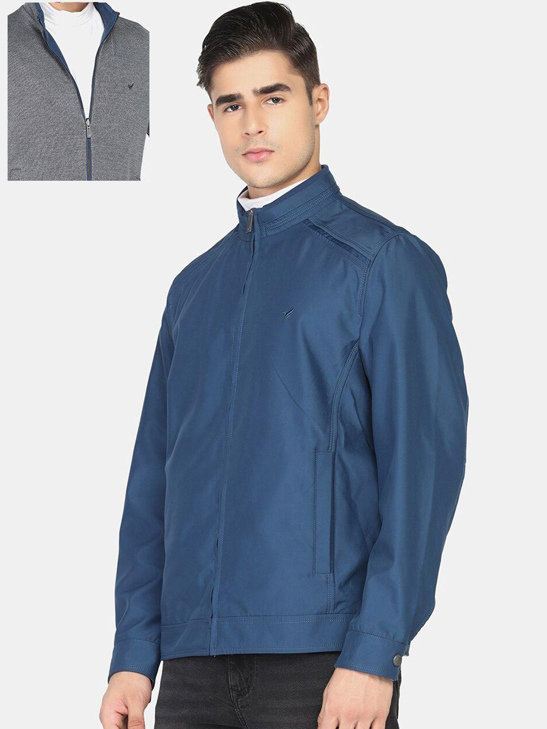 blackberrys men blue grey reversible sporty jacket