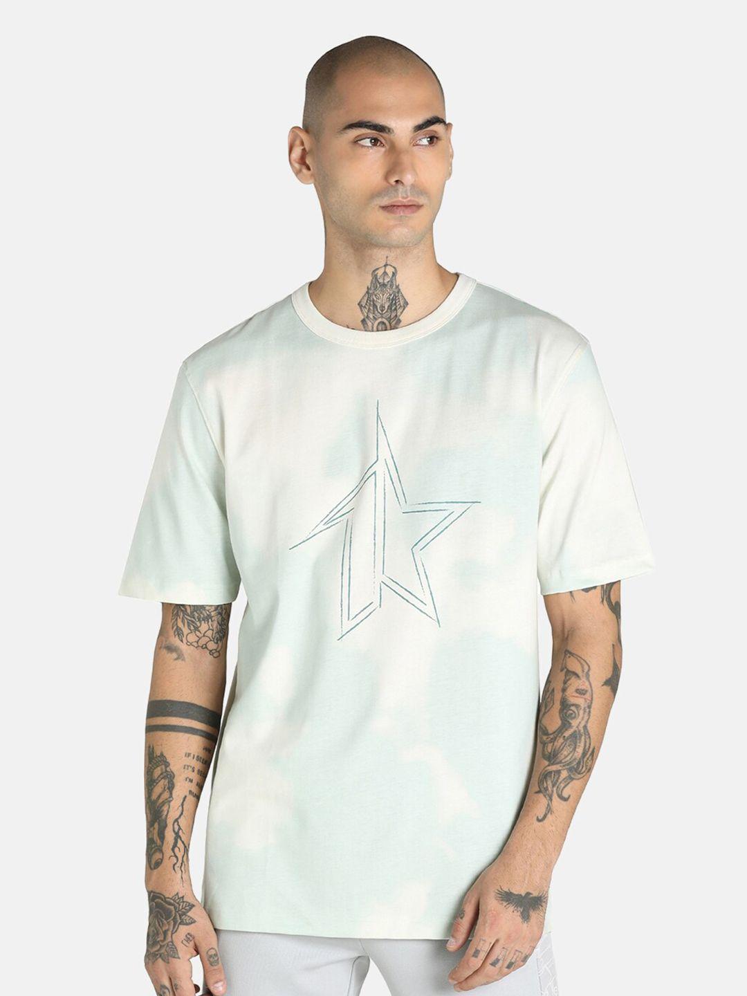 puma men blue 1der kl rahul relaxed cotton printed t-shirts