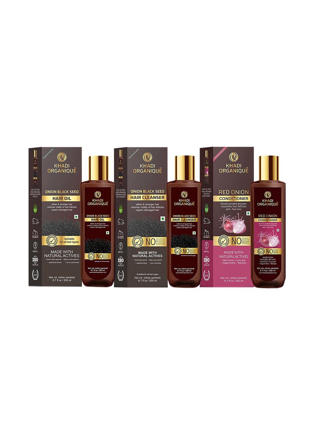 khadi organique set of 3 hair care kit 200 ml each