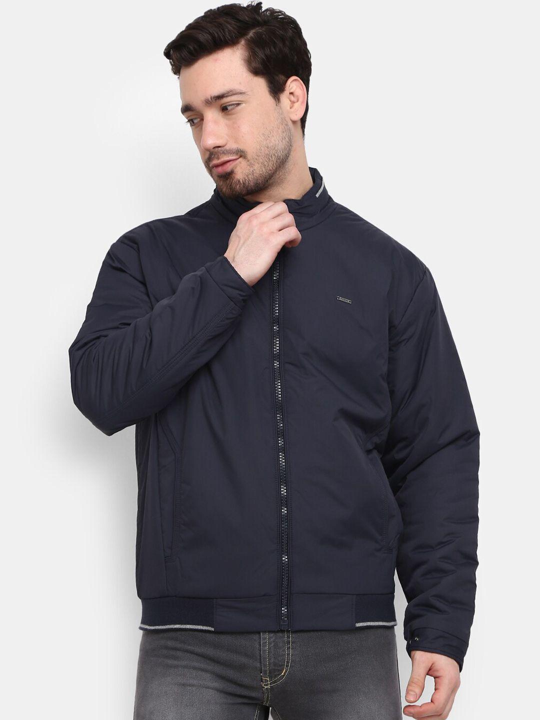 v-mart men navy blue lightweight bomber jacket