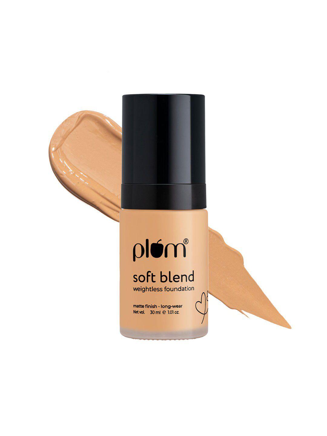 plum soft blend long wear matte finish weightless foundation 30ml - pinched blush 115p