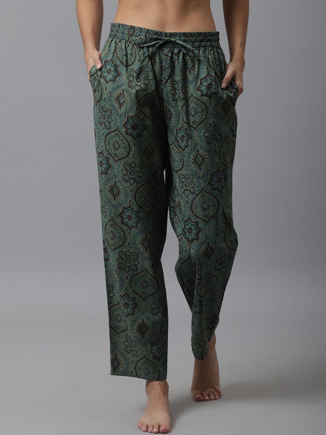 shararat women floral printed cotton lounge pant