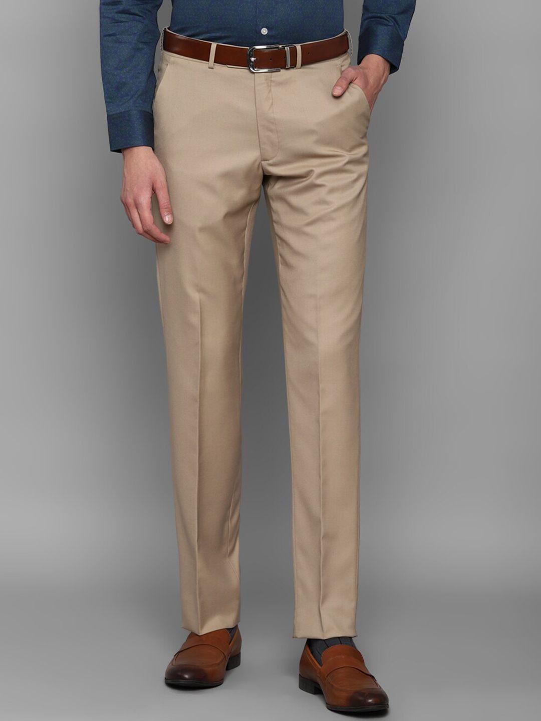 luxure by louis philippe men brown slim fit trousers