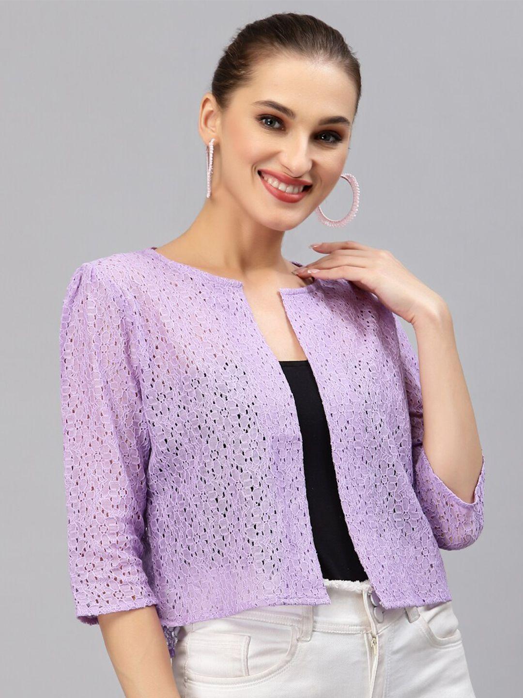 style quotient women purple shrug