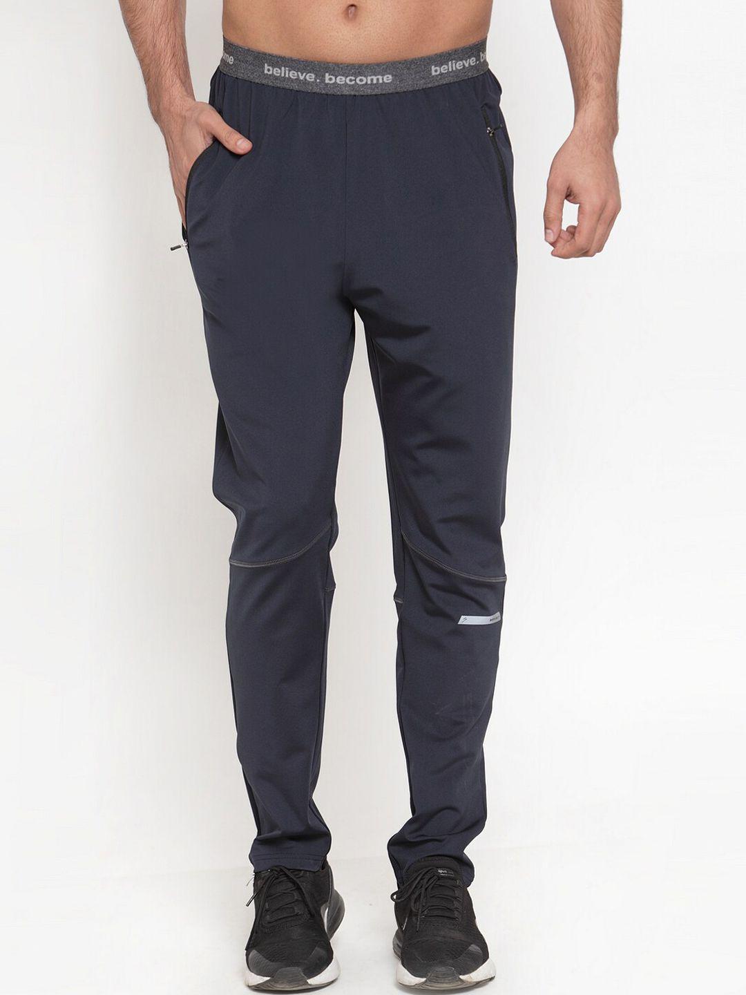 unpar men charcoal solid regular fit sports track pants