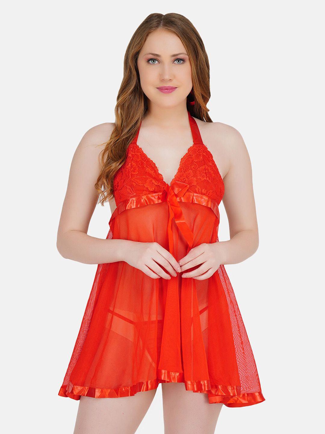 hill islands women red halter neck baby doll