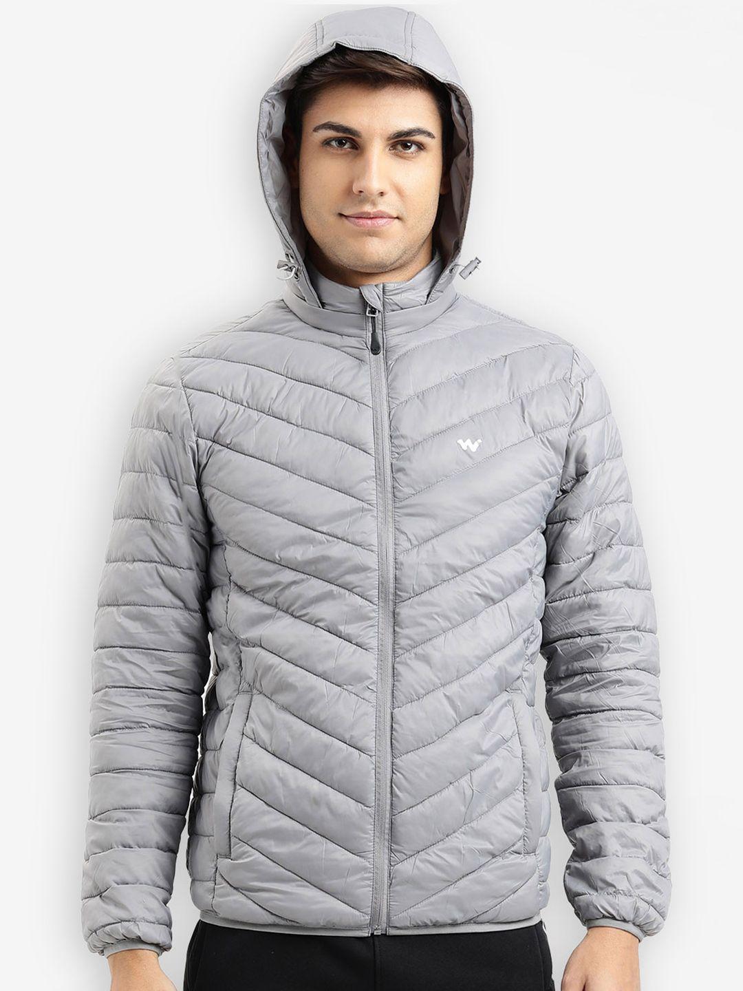 wildcraft men silver-toned heat lock husky puffer jacket