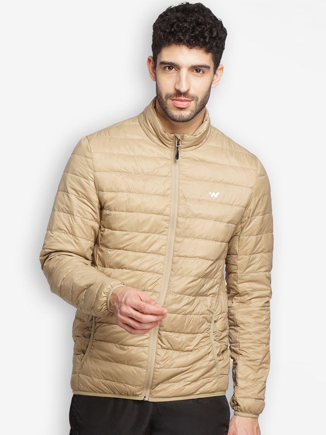 wildcraft men beige water resistant outdoor padded jacket