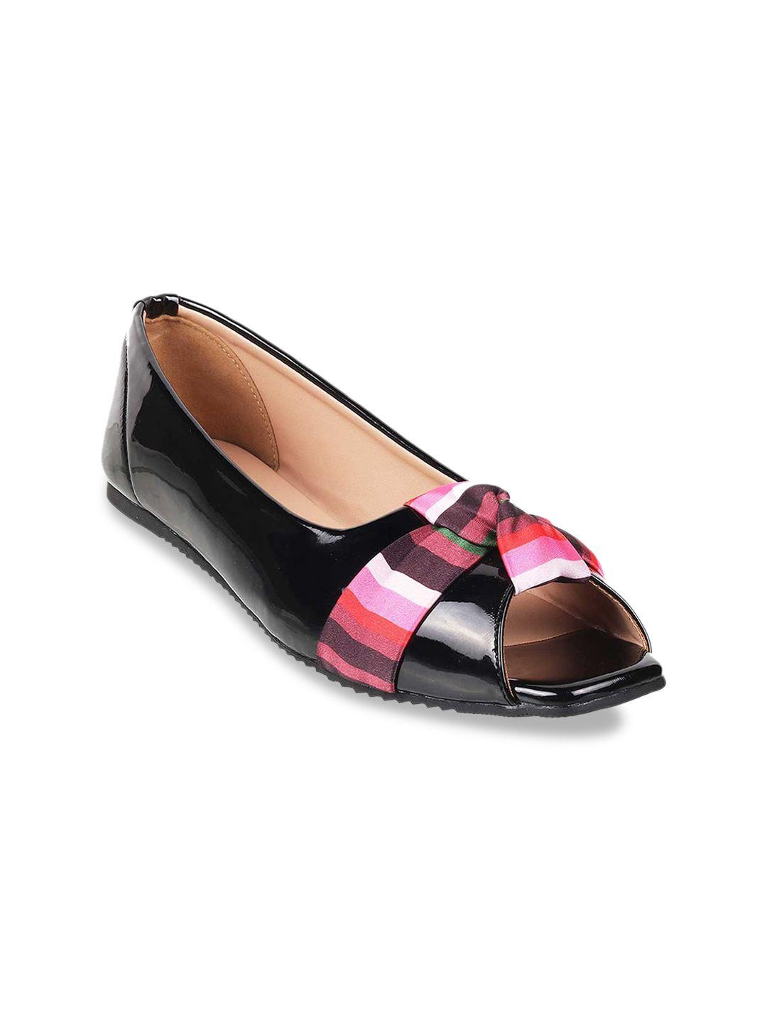 walkway by metro women black ballerinas flats