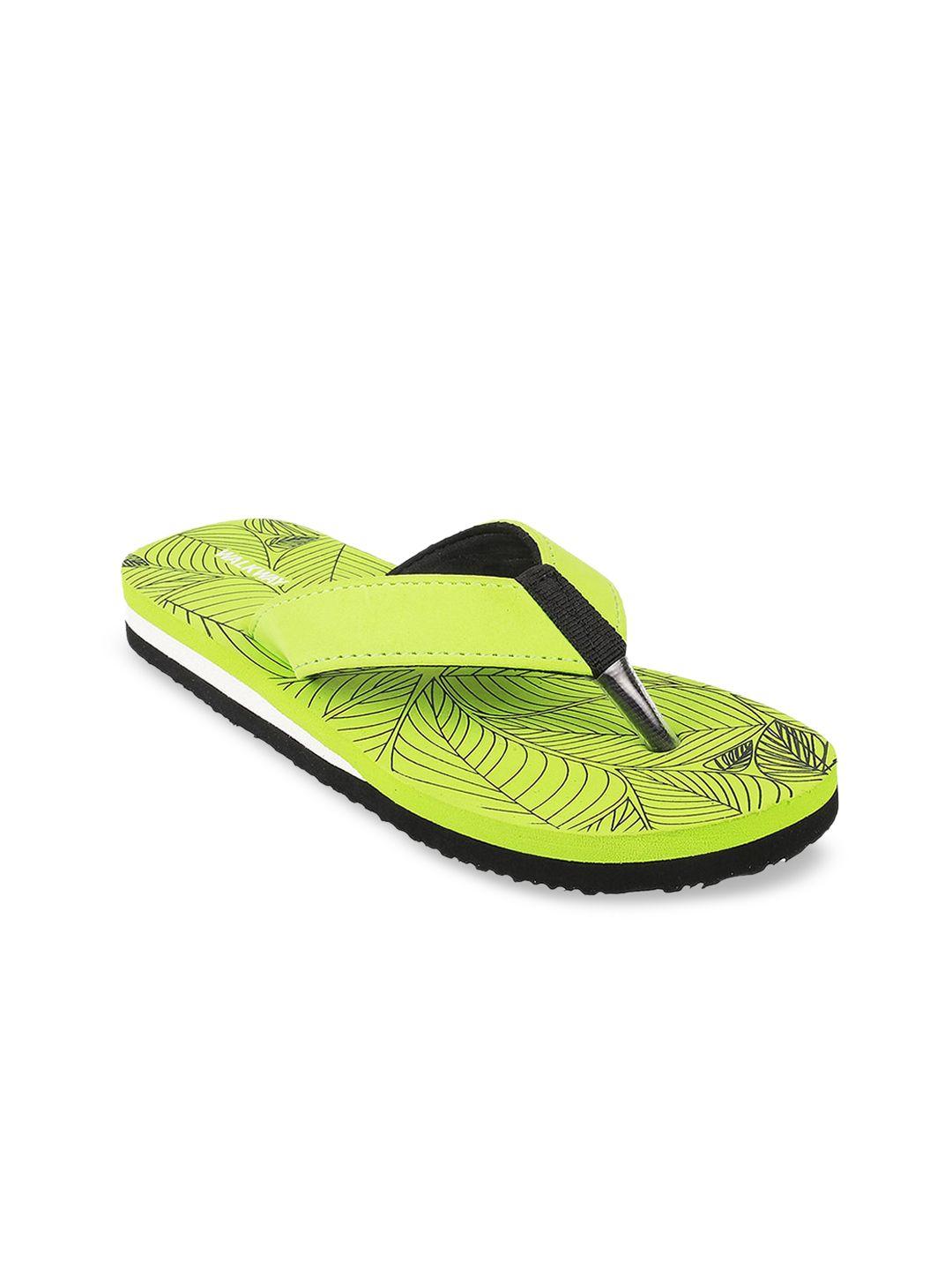 walkway by metro women green t-strap flats