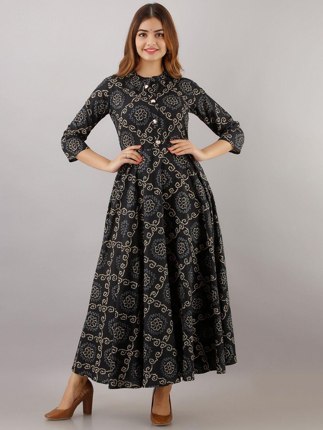 women touch women black ethnic motifs printed floral anarkali kurta