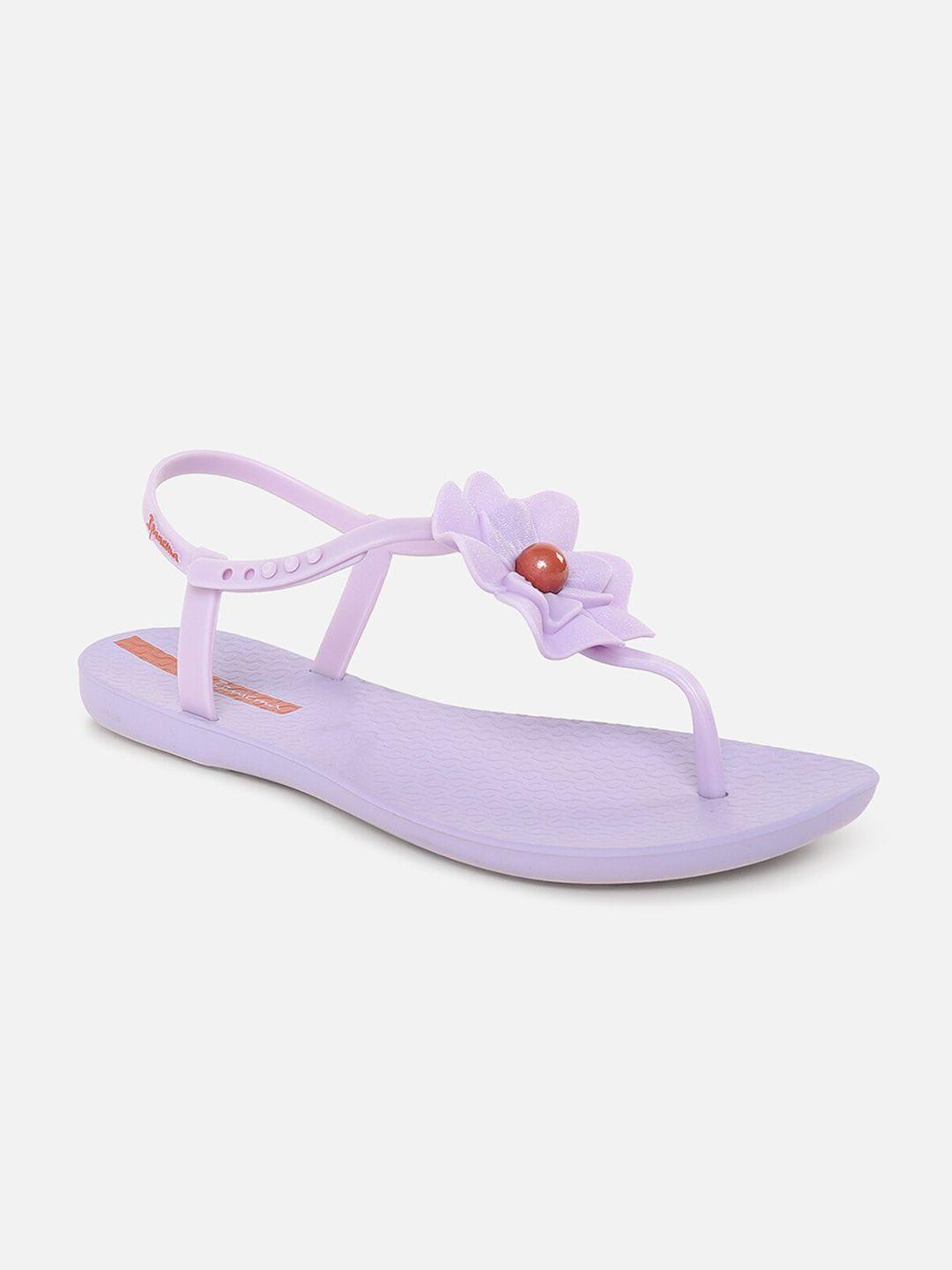 ipanema women lavender t-strap flats