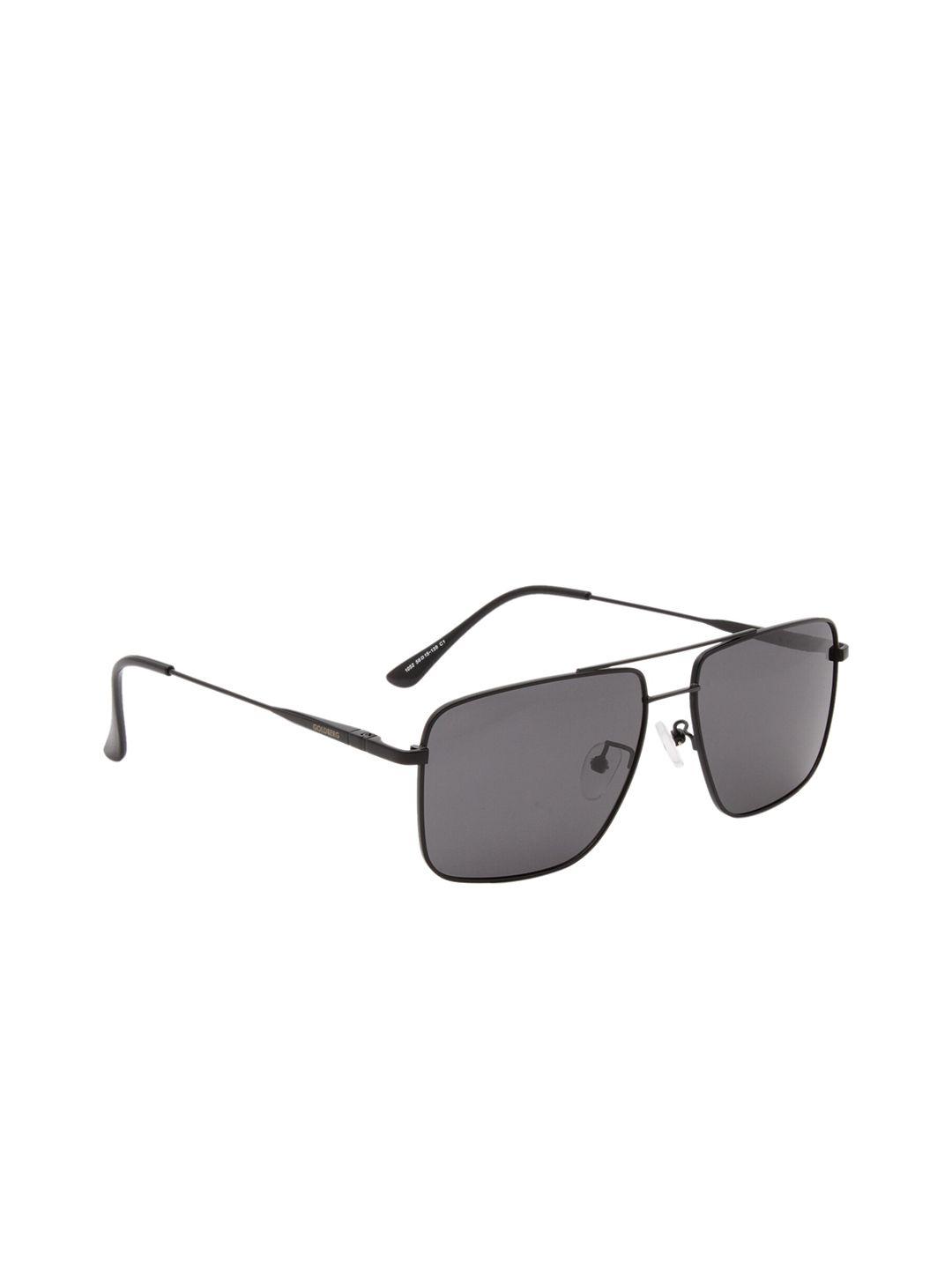 gold berg grey lens & black square sunglasses with uv protected lens gb-1052_c1