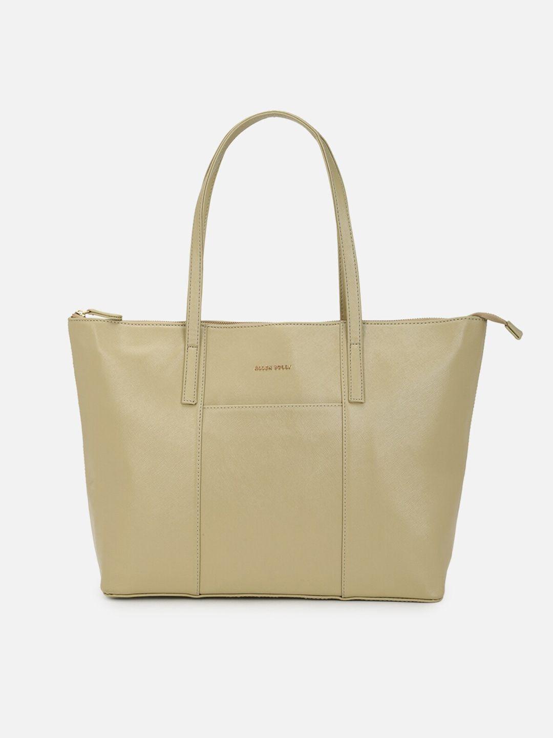 allen solly women beige oversized shopper shoulder bag