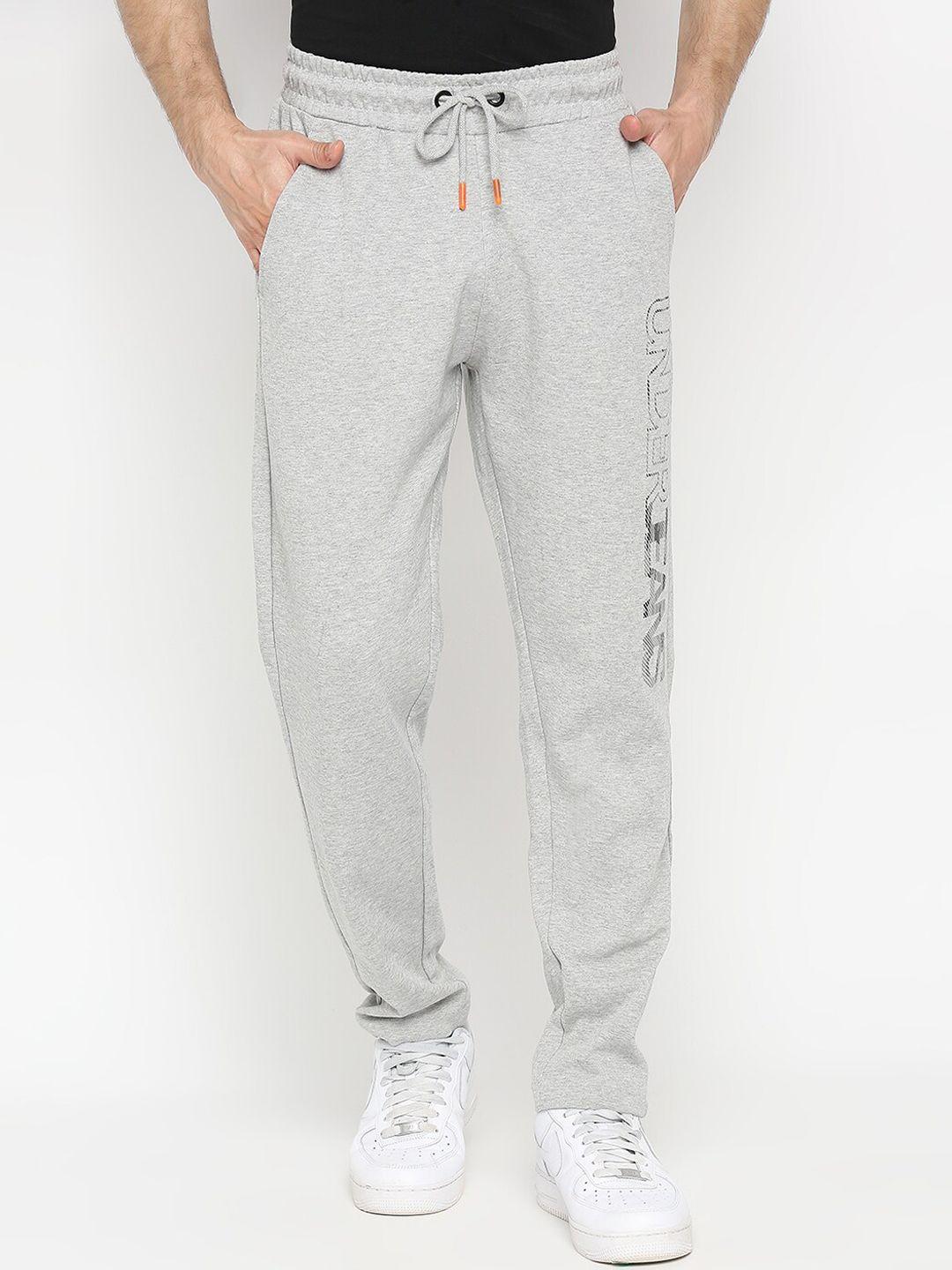 underjeans by spykar men grey solid track pants