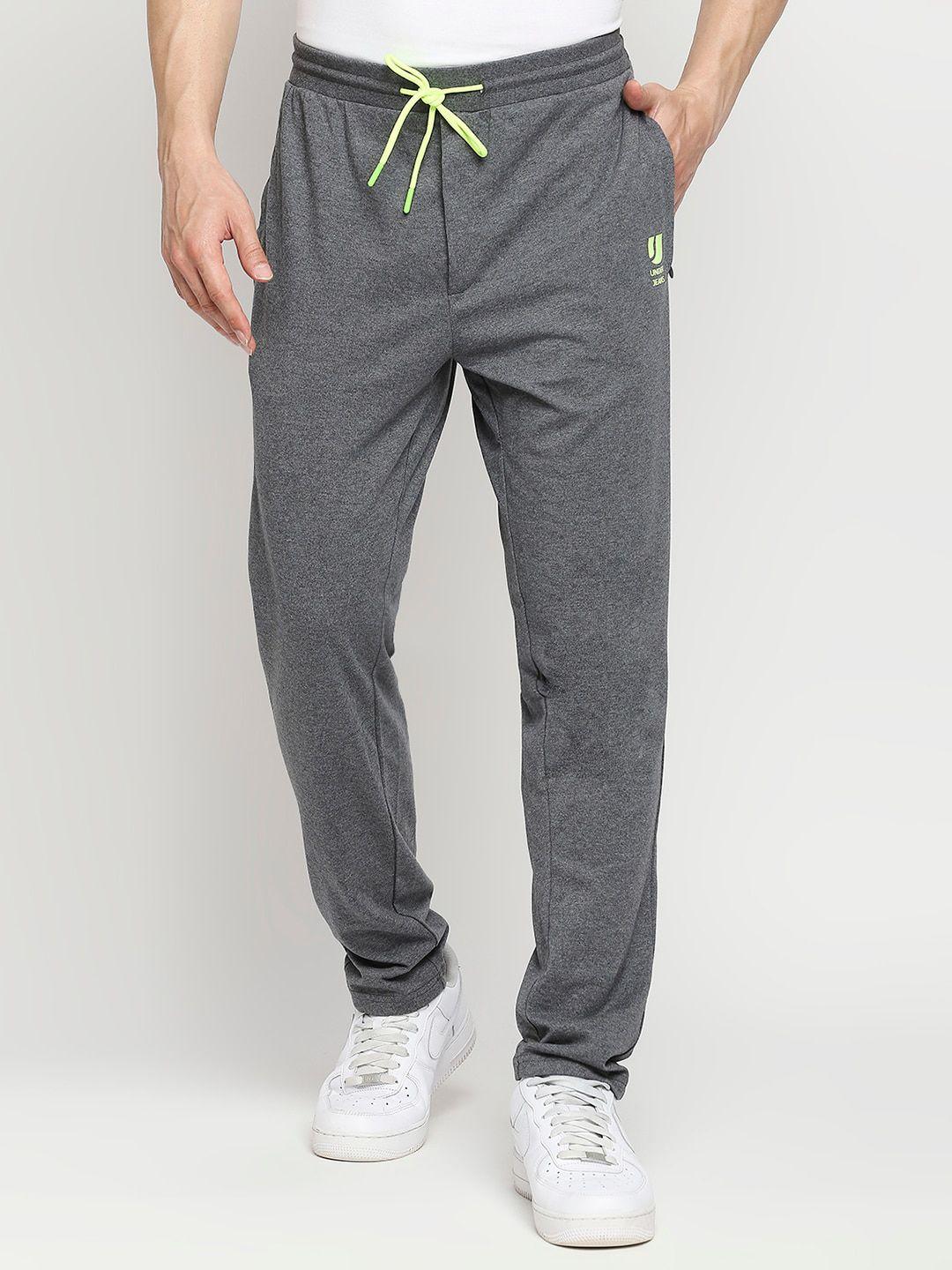 underjeans by spykar men charcoal solid track pants