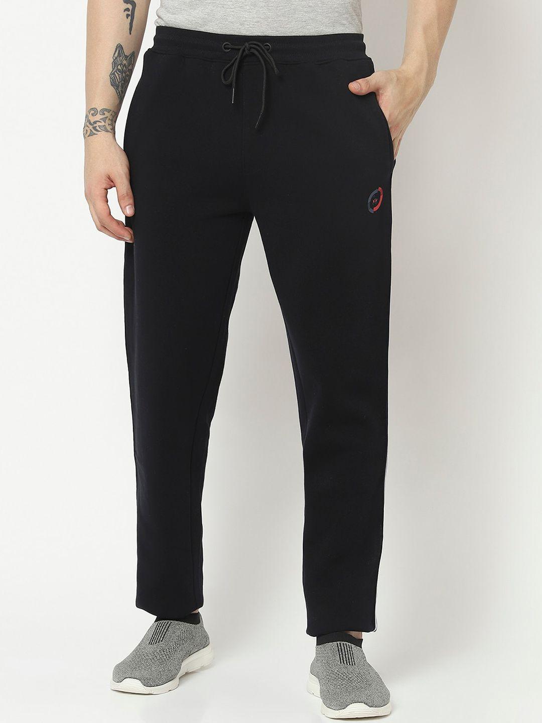 crimsoune club men navy blue solid track pants