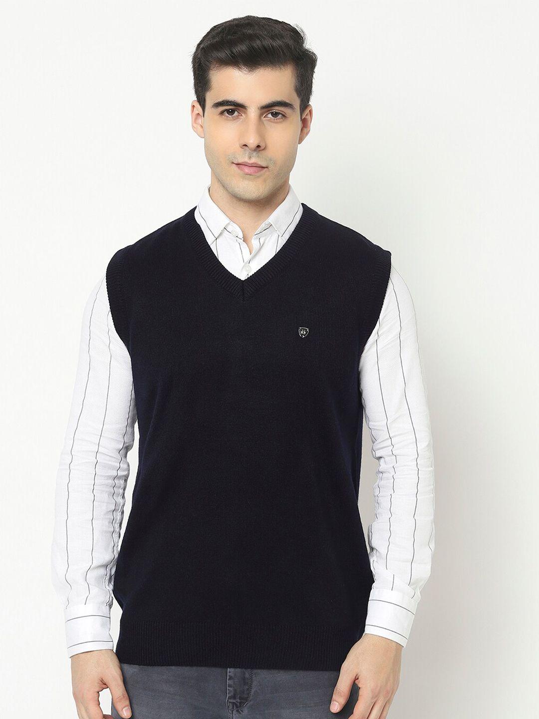 crimsoune club men acrylic navy blue sweater vest