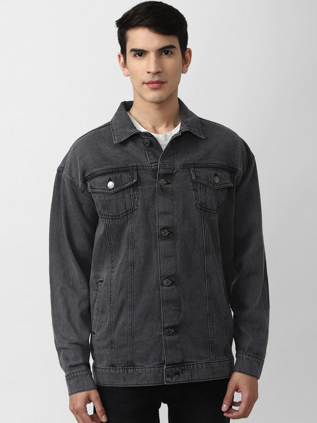 forever 21 men grey denim jacket