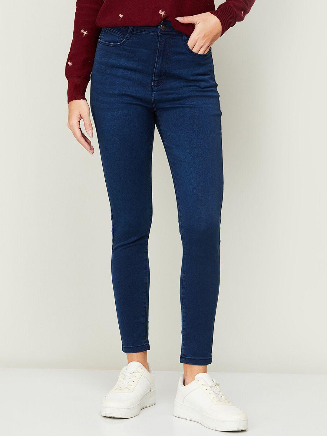 fame forever by lifestyle women blue skinny fit jeans