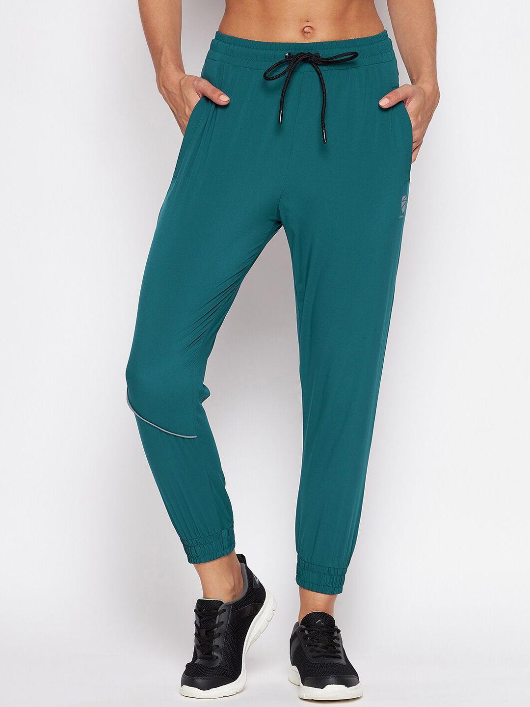 unpar women sea green solid joggers