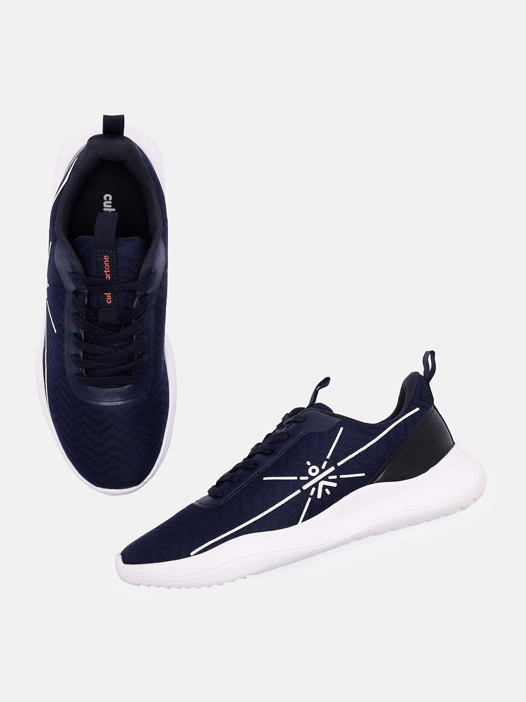 cultsportone men navy blue mesh racer men running shoes