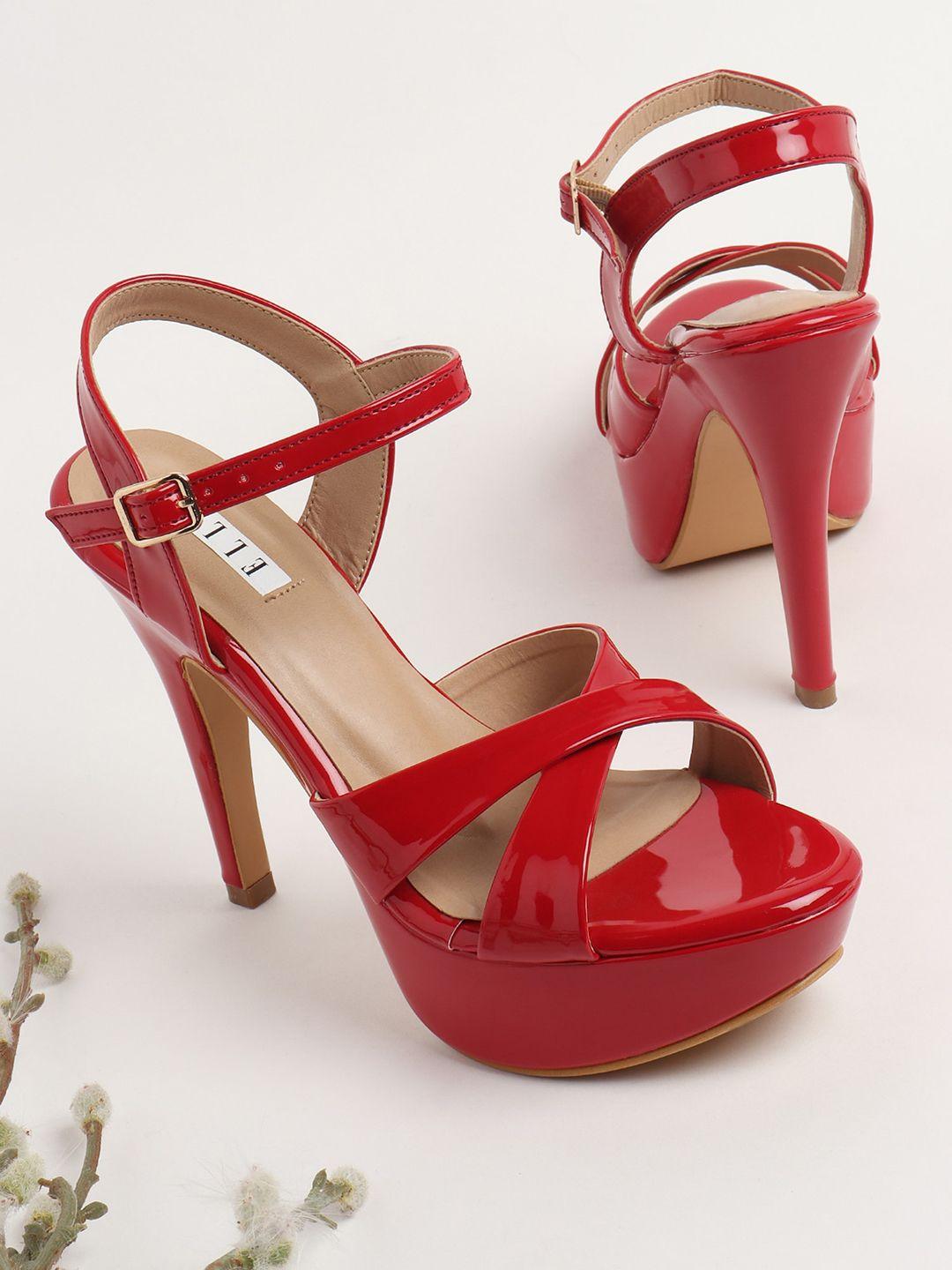 elle red sandals