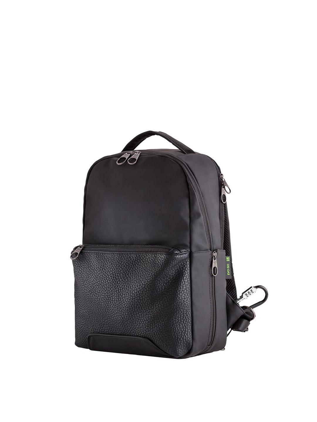 carpisa men black solid medium backpack