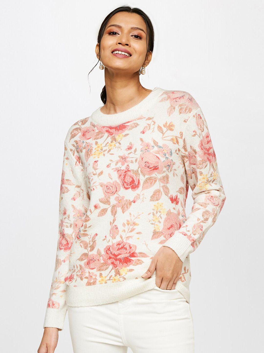 and women red & white floral printed top