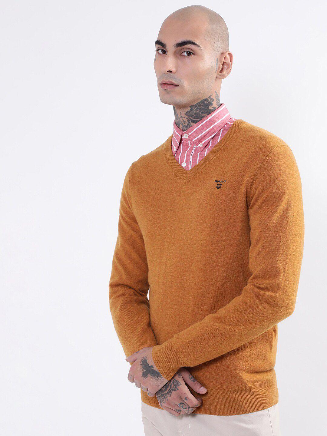 gant men orange pullover