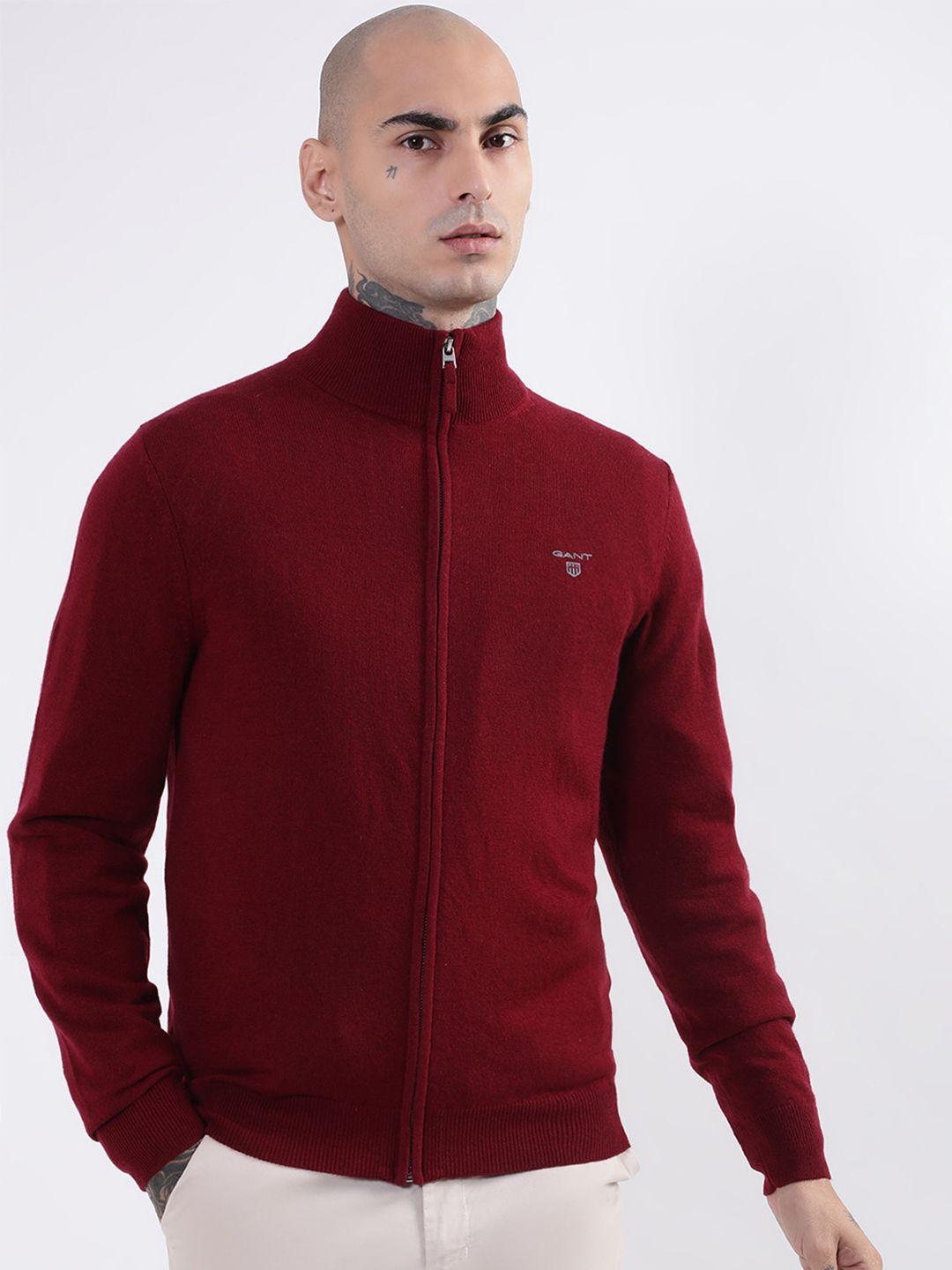 gant men red cardigan