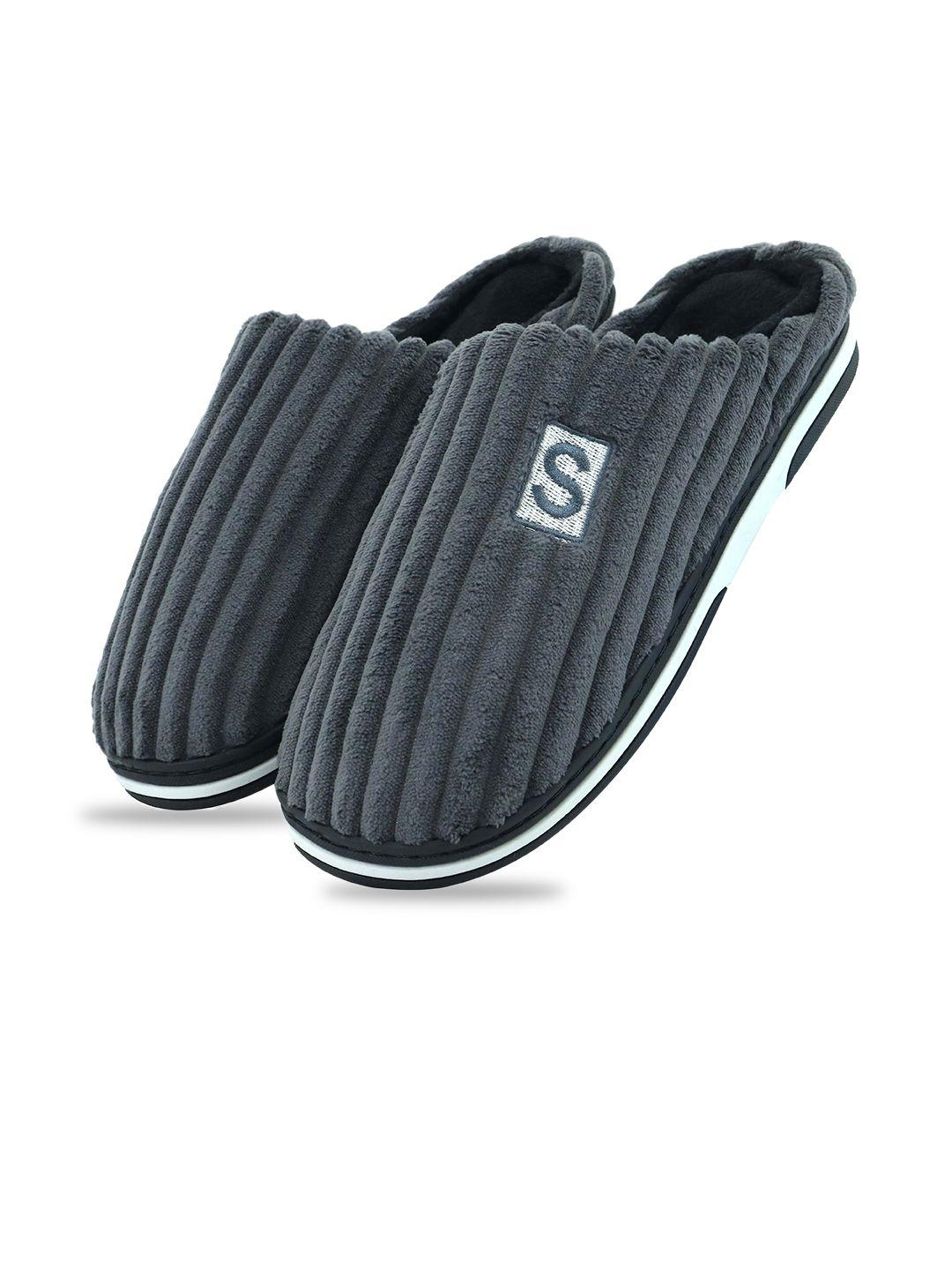 cassiey men grey & white room slippers