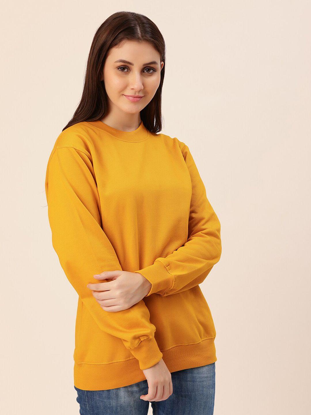 lounge dreams women mustard cotton sweatshirt