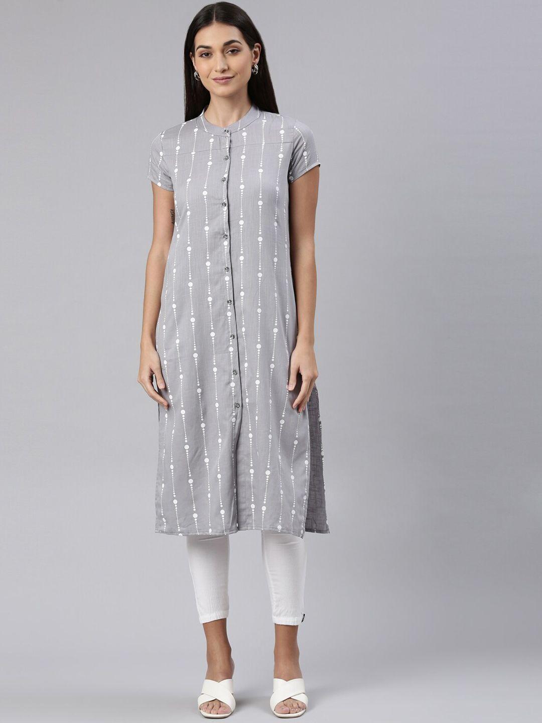 kryptic geometric printed cotton kurta