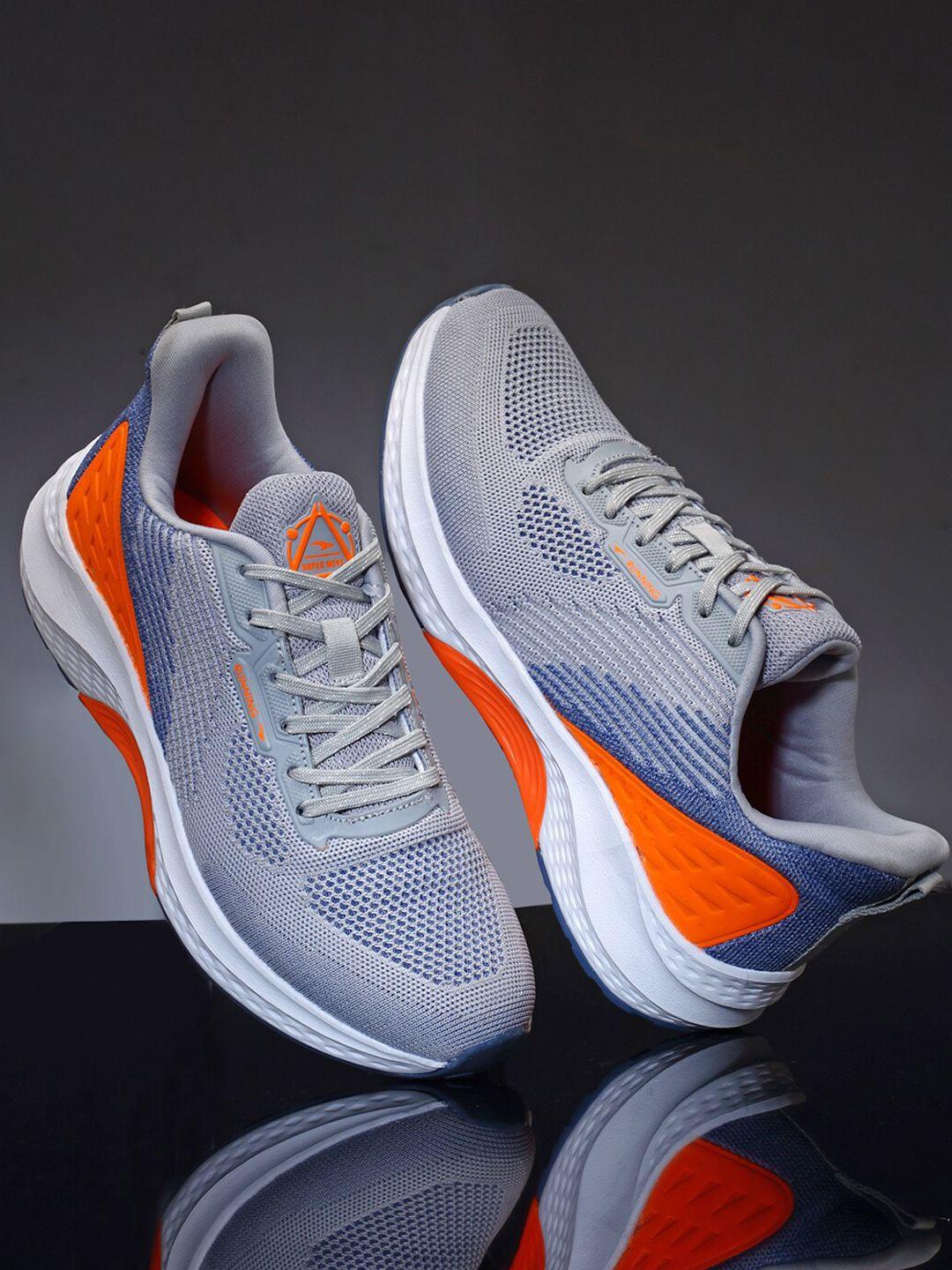 asian men grey mesh running non-marking lace-up shoes