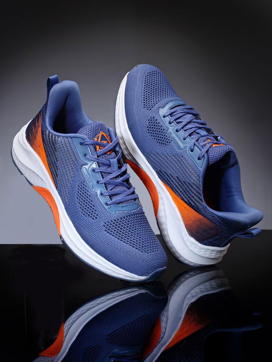 asian men blue mesh running non-marking lace-up shoes