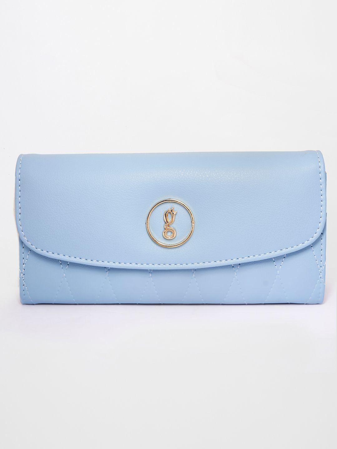 global desi blue pu structured handheld bag