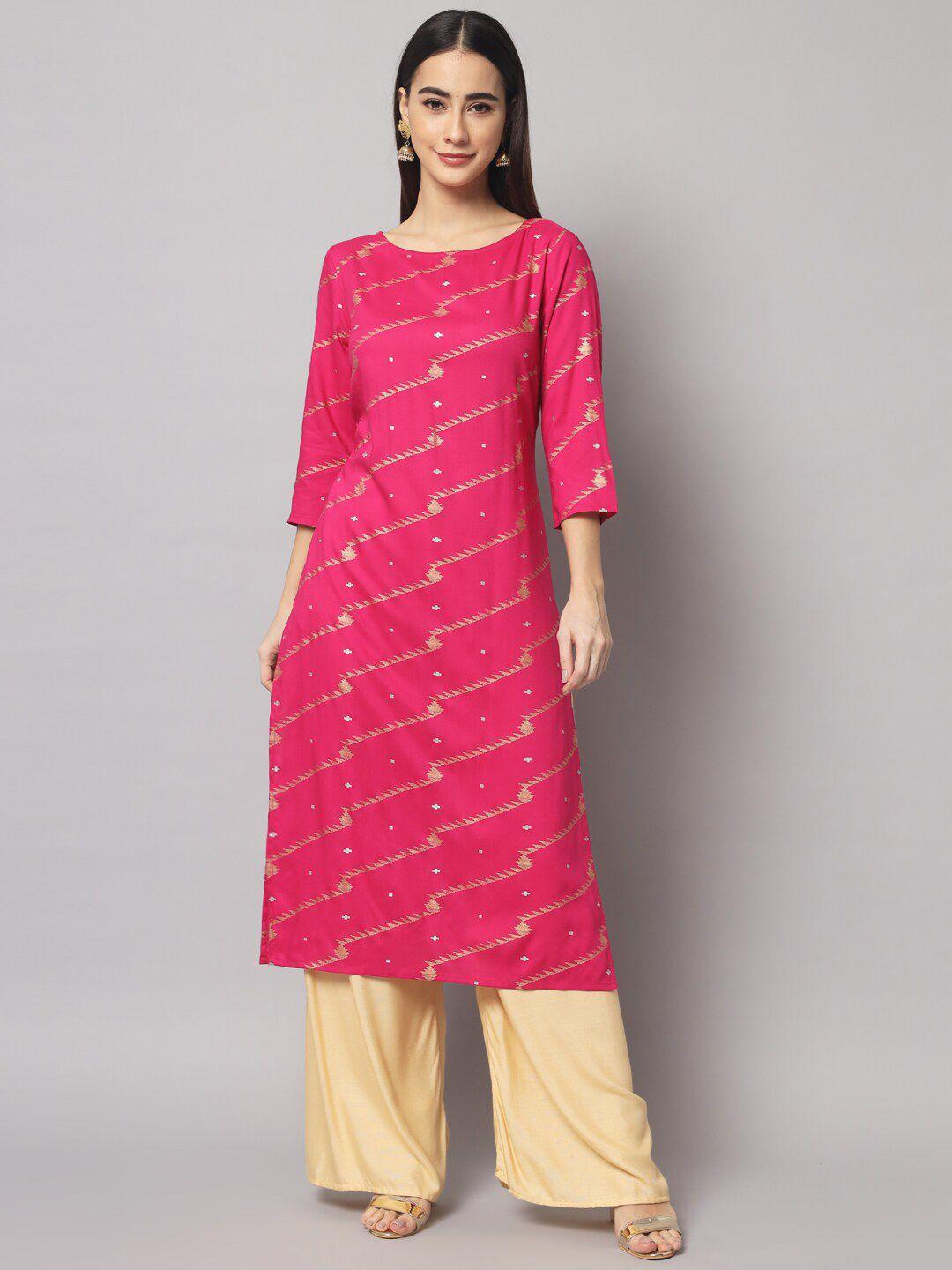 sutidora geometric printed a-line regular straight kurta