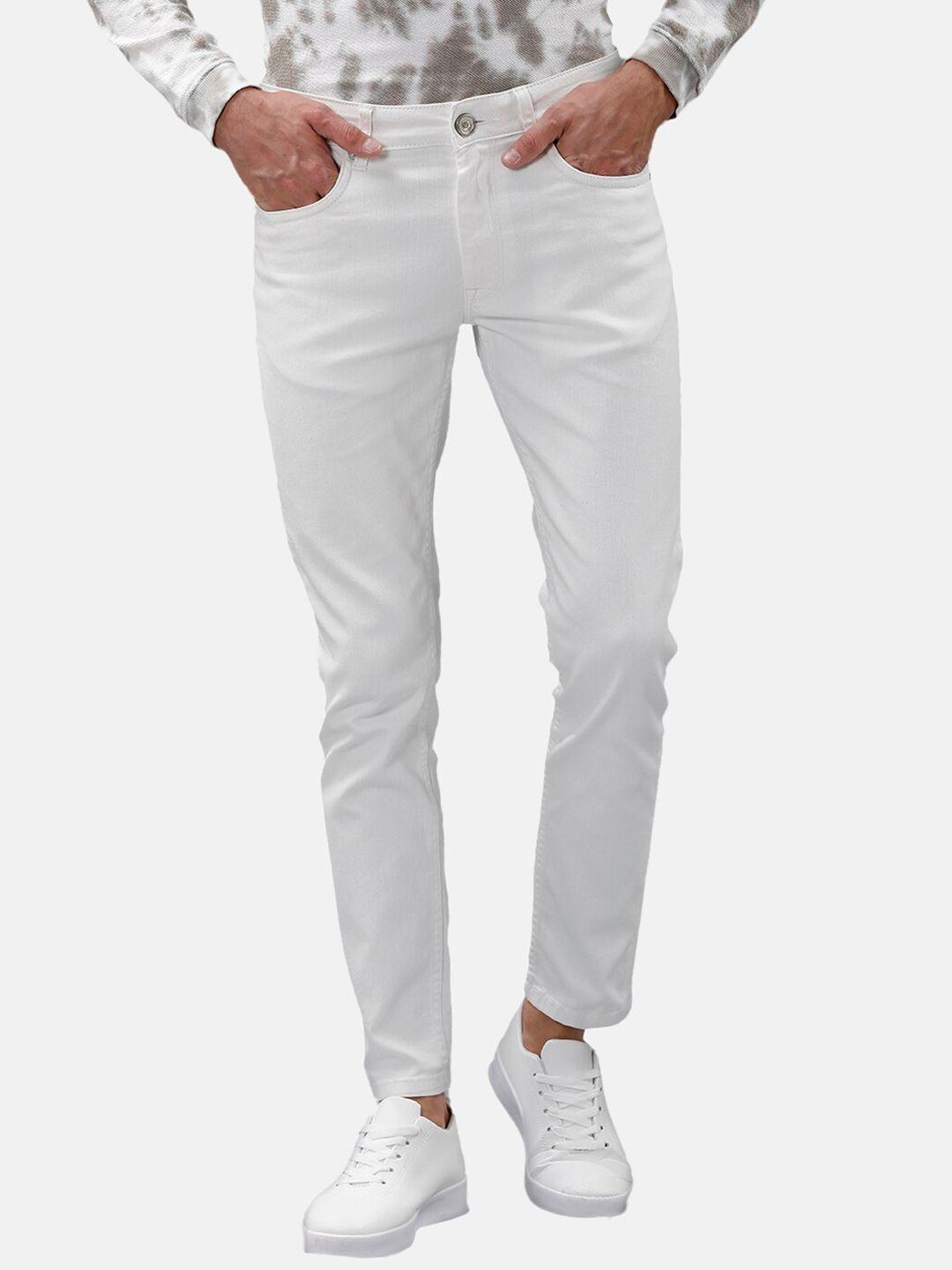 voi jeans men white skinny fit jeans