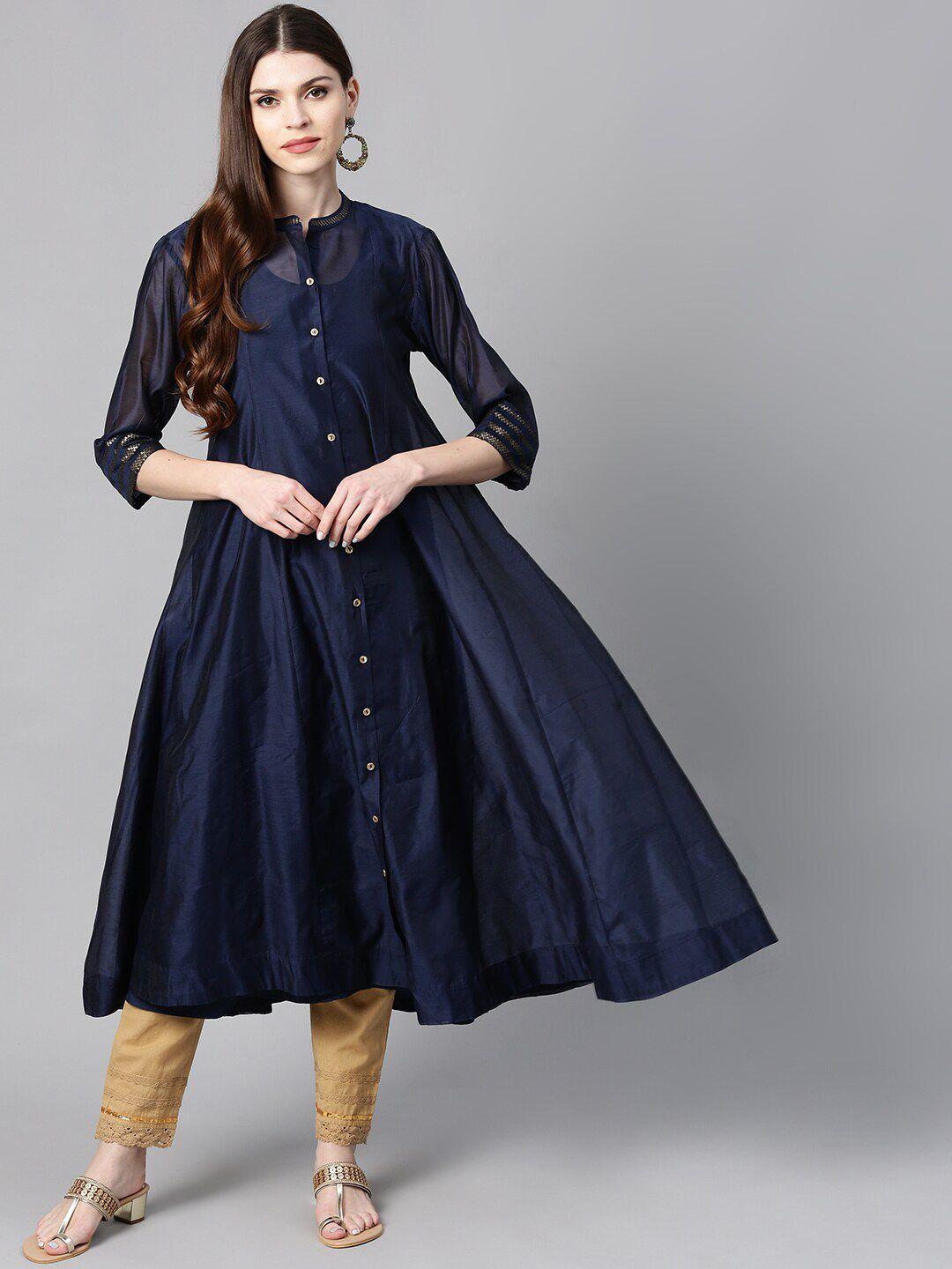 juniper women blue anarkali kurta