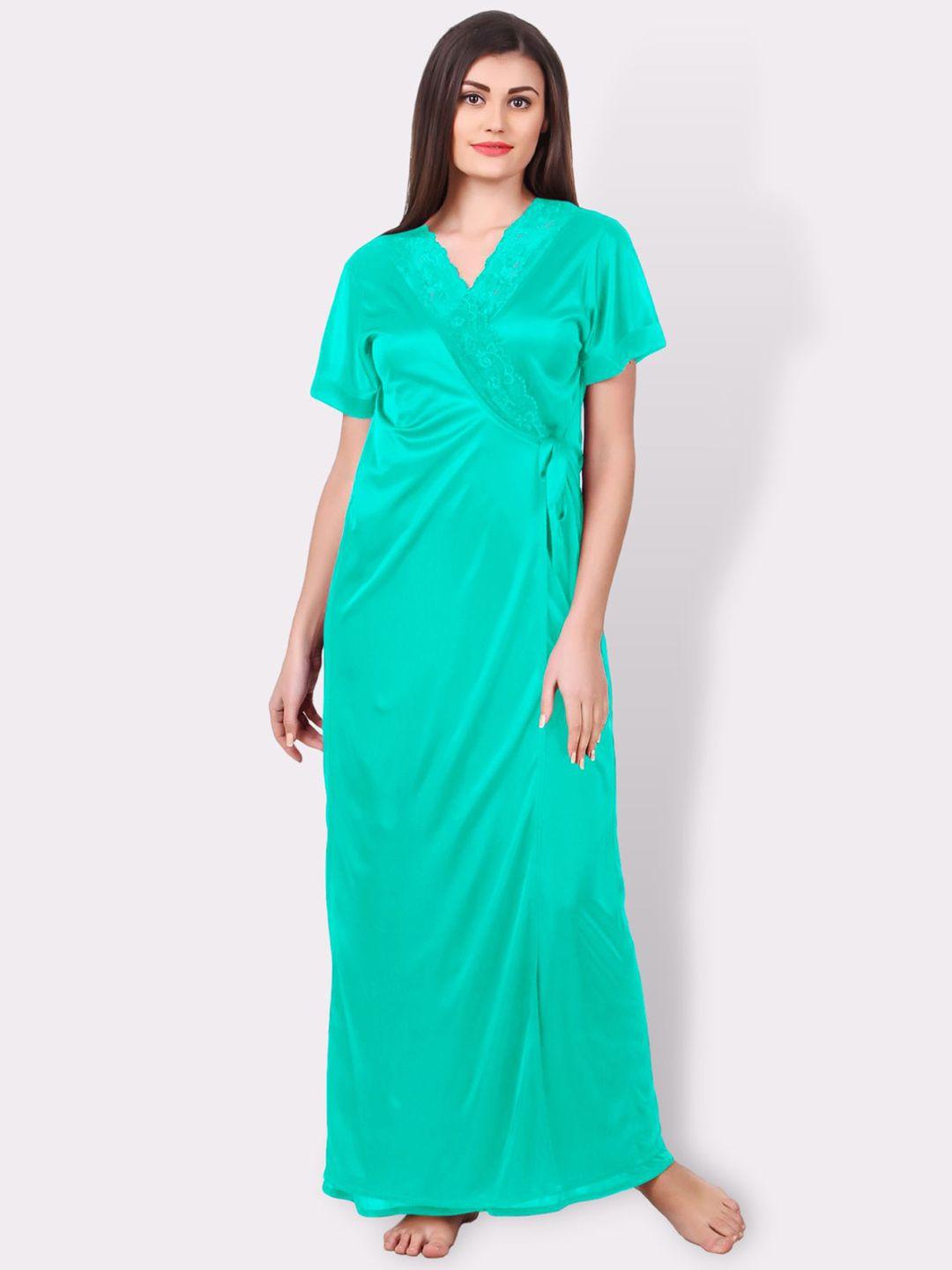 fasense sea green maxi nightdress