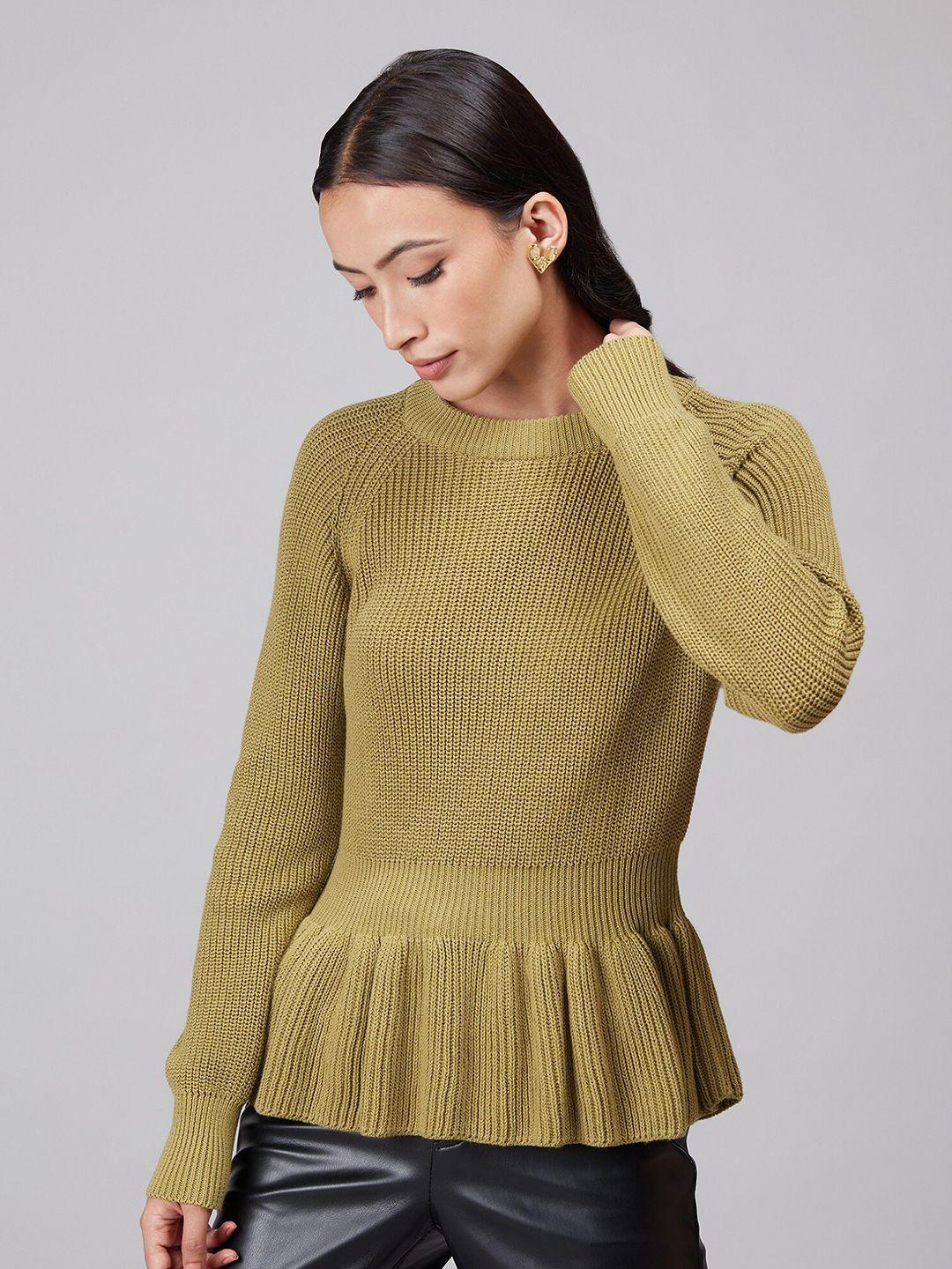 20dresses women olive green pullover