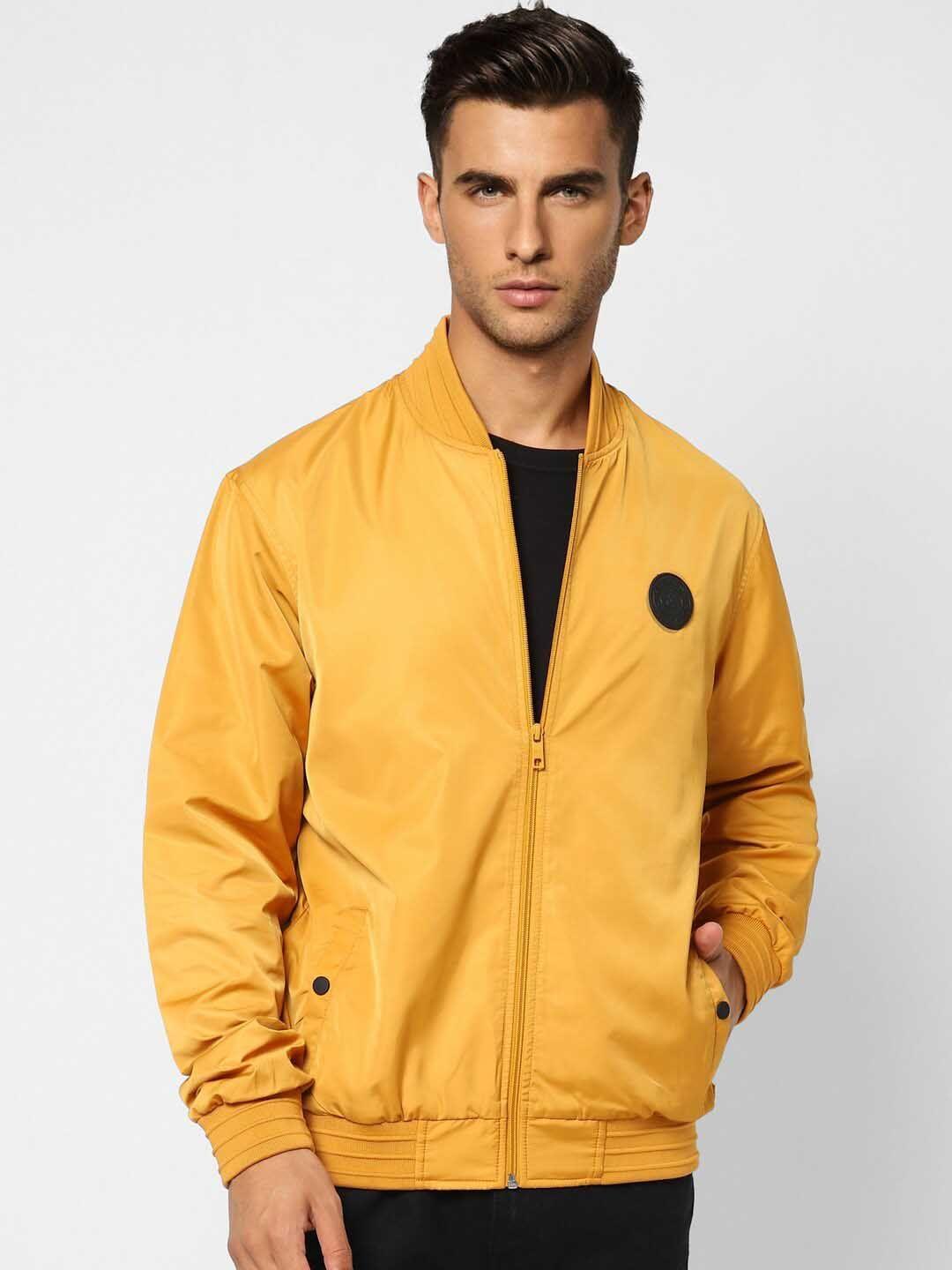 jack & jones men gold-toned longline tailored jacket