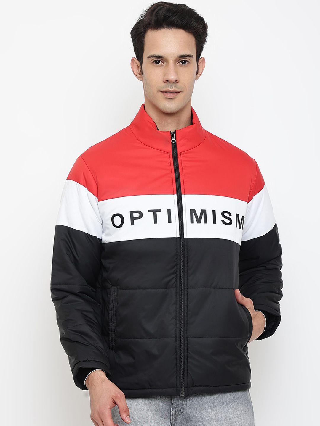 cantabil men colourblocked padded jacket