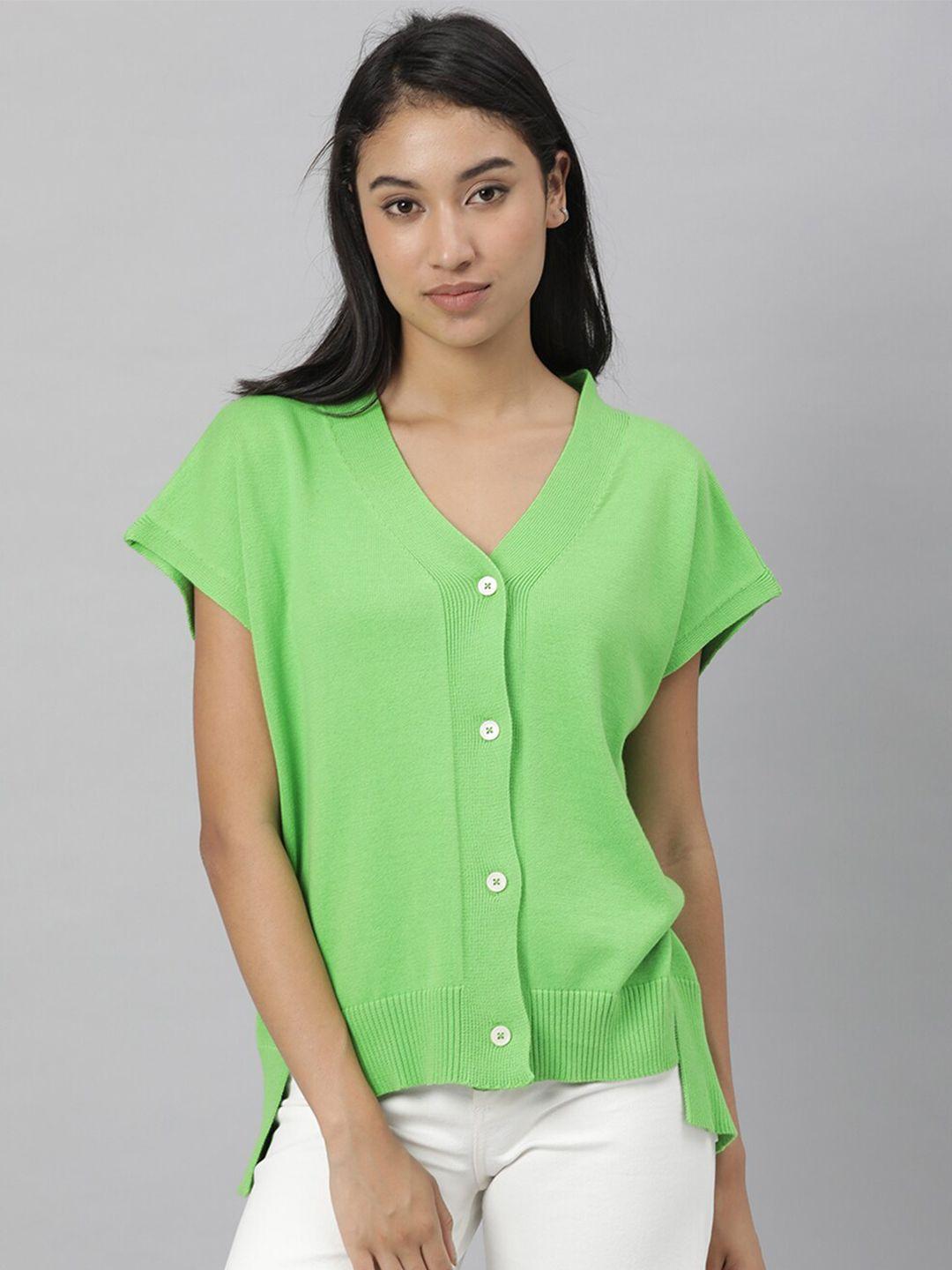 rareism women green cardigan