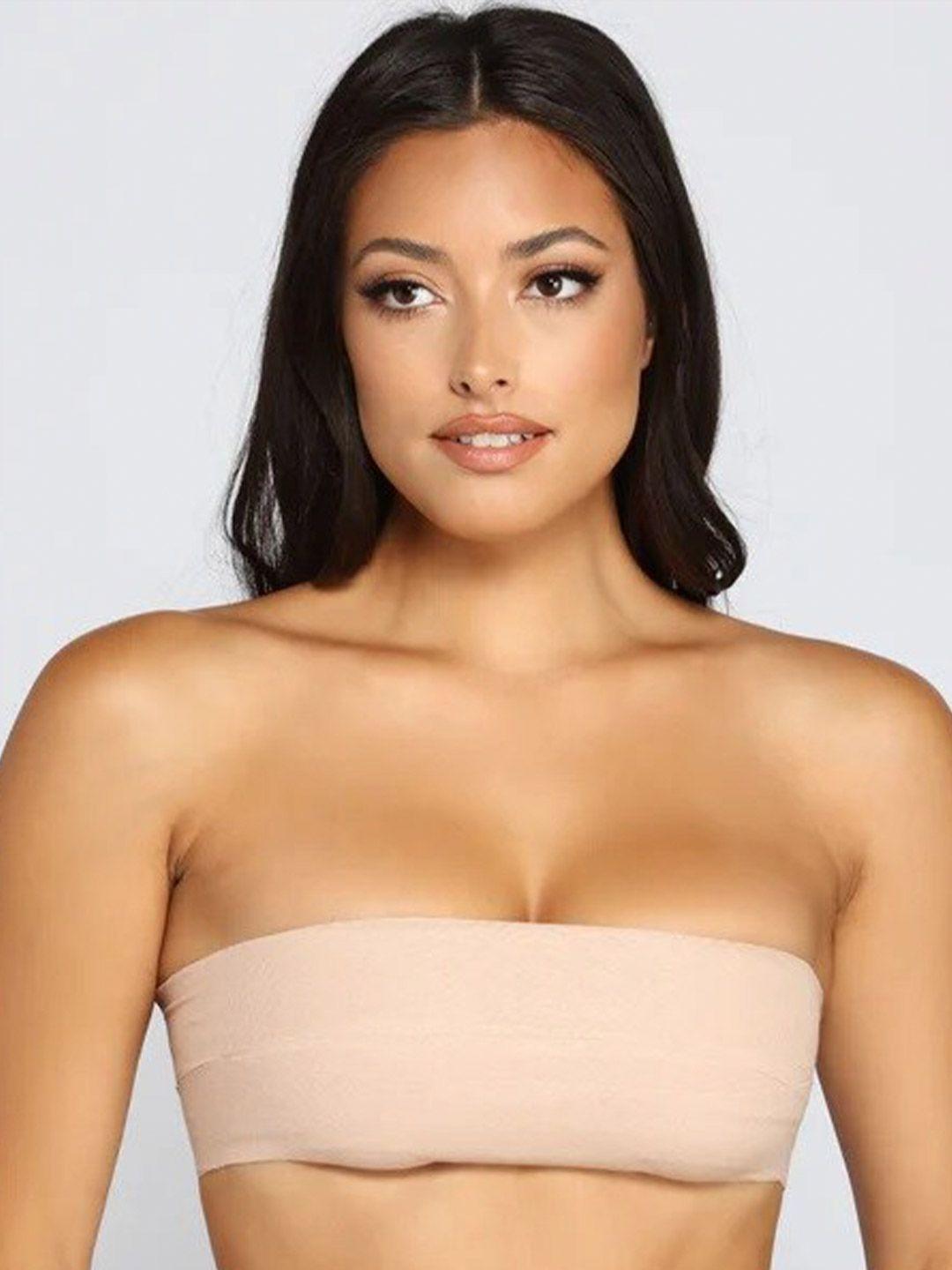 hill islands brown lightly padded stick-on bra