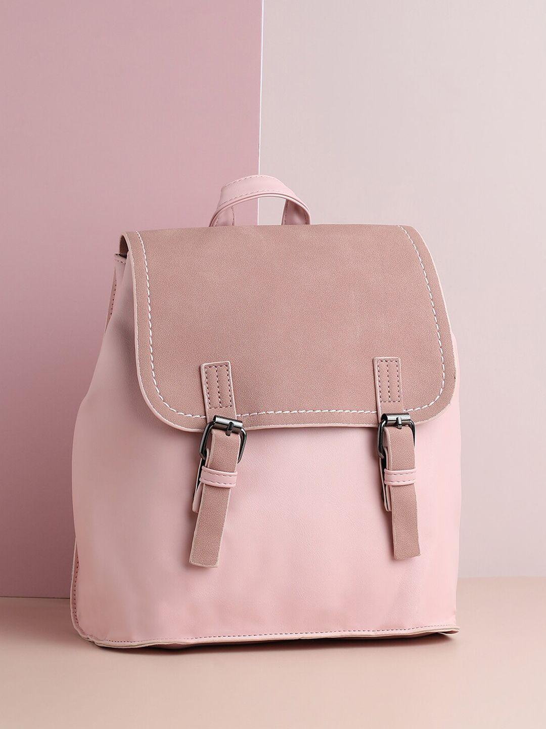 haute sauce by campus sutra women pink backpack