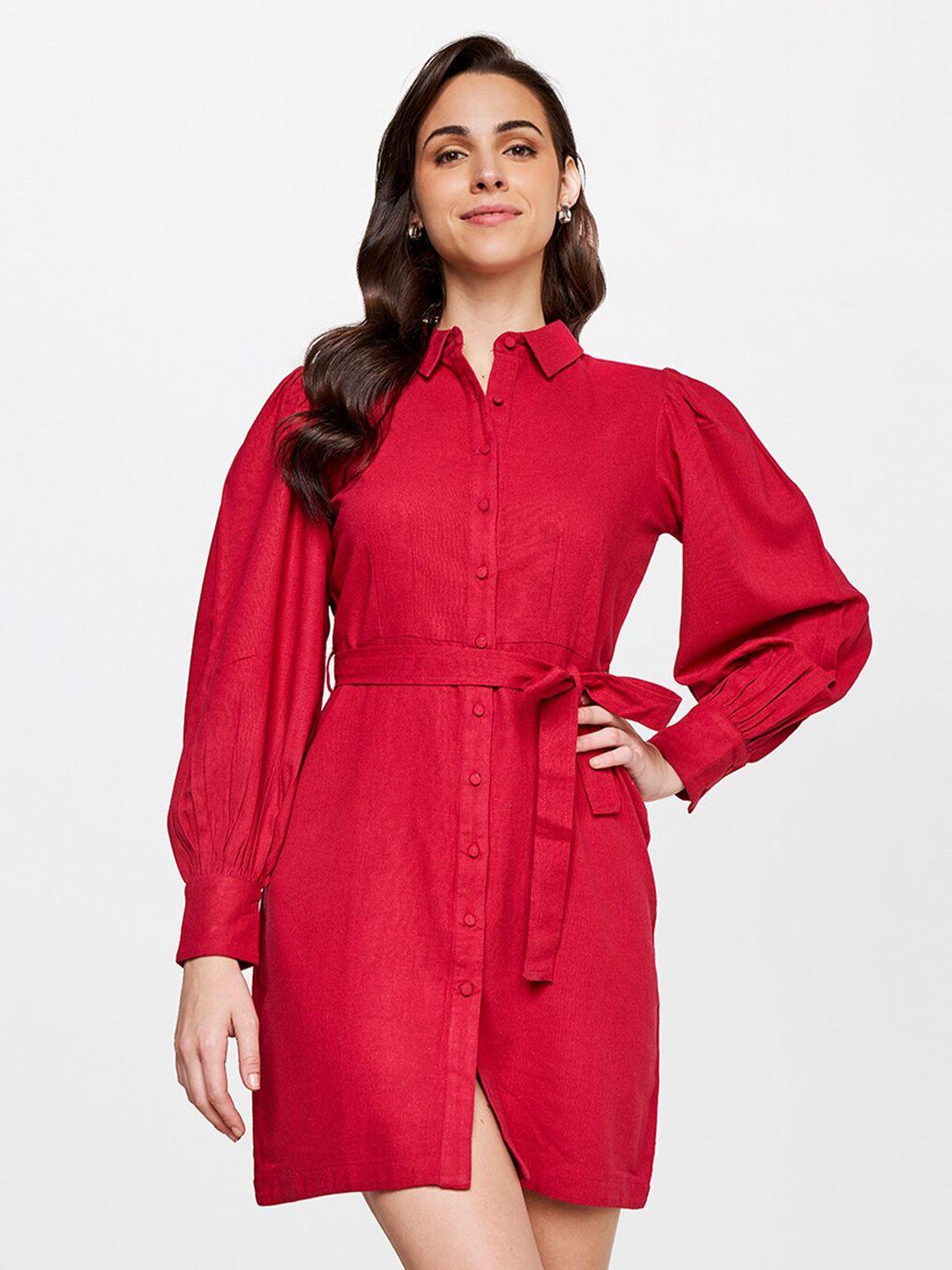 and women red shirt dress