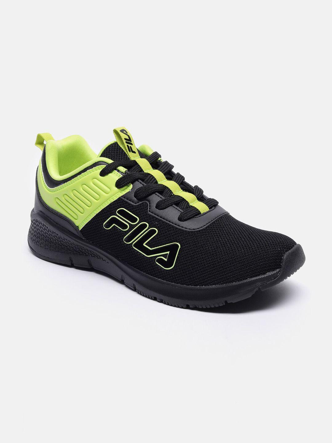 fila men black running non-marking vargo shoes